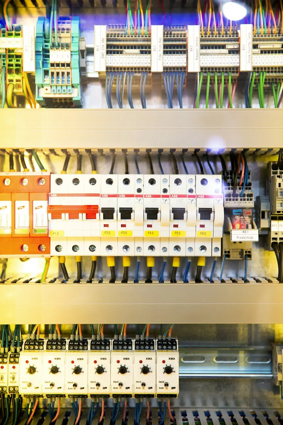 Wired electrical distribution panel with breakers